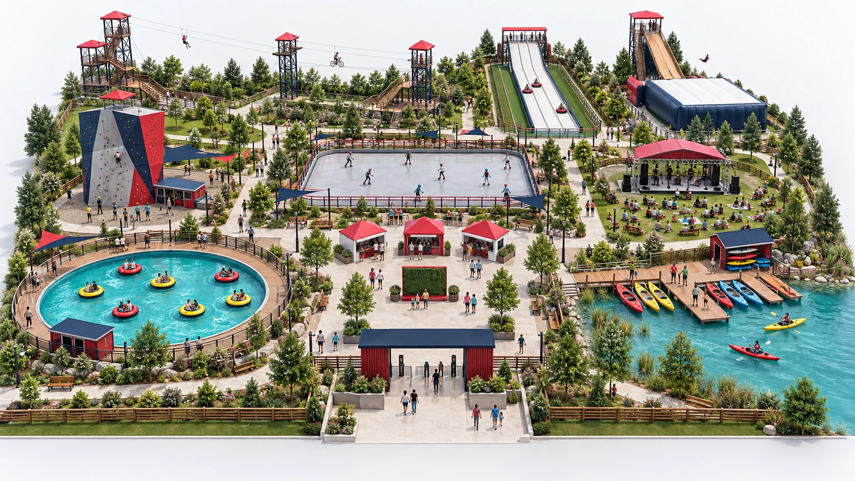Redline illustrative entertainment park concept